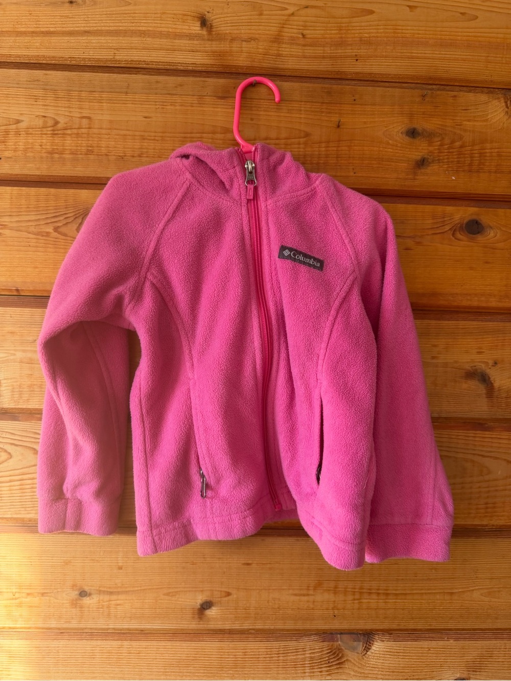 Columbia Kids Bright Pink Fleece Zip Hoodie